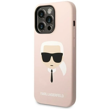 Karl's Head Handyschutzhülle Karl Lagerfeld KLHCP14LSLKHLP für Apple iPhone 14 Pro 6.1" Hardcase pink/pink Silikon Karl`s Head